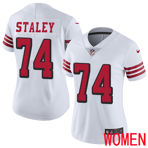 San Francisco 49ers Limited White Women Joe Staley NFL Jersey #74 Rush Vapor Untouchable->san francisco 49ers->NFL Jersey
